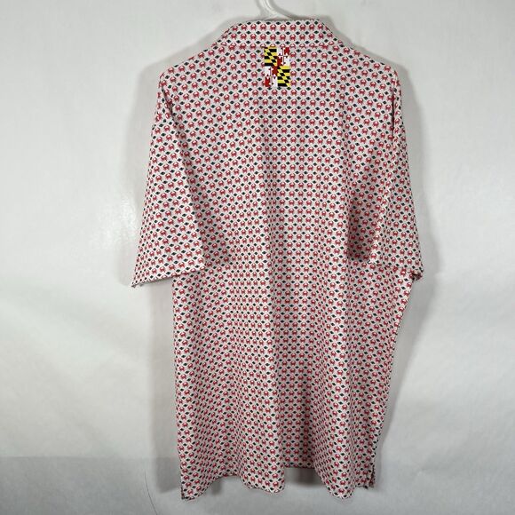 Rhoback The Chesapeake Golf Polo Shirt Mens Size 2XL Maryland Crabs Football AOP - Picture 8 of 10